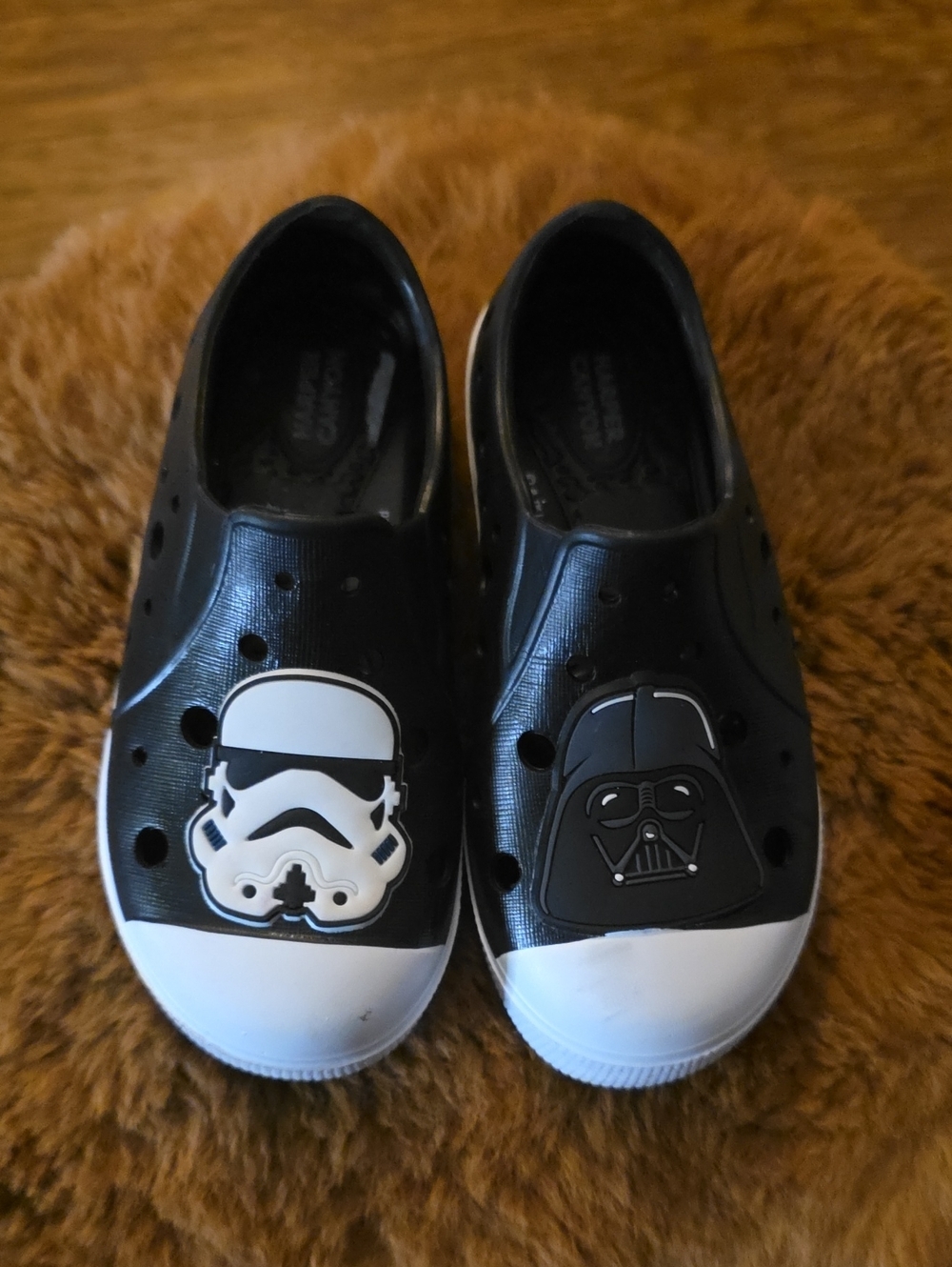 Harper Canyon Black and White Kids Slip-On Clog Shoes